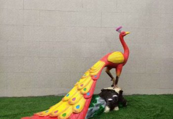 彩繪孔雀雕塑廠家通用，街頭雕塑，仿真孔雀雕塑標(biāo)準(zhǔn)