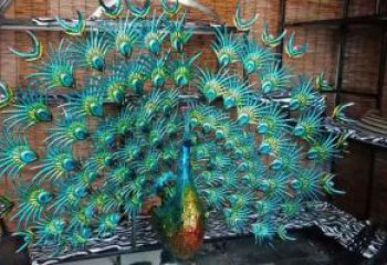 孔雀開(kāi)屏景觀雕塑精品，小區(qū)雕塑，景觀孔雀開(kāi)屏雕塑廠(chǎng)家