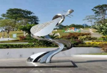 提琴雕塑制作，公園小品，不銹鋼提琴雕塑優選