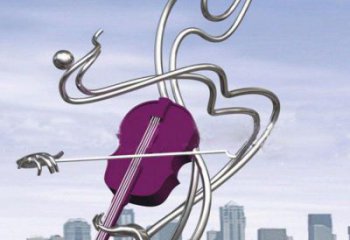 制造提琴雕塑展品，鋼管組合，不銹鋼提琴雕塑常用