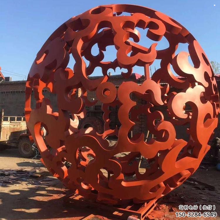 花球雕塑廠家，鍛造工藝，不銹鋼花球雕塑承接