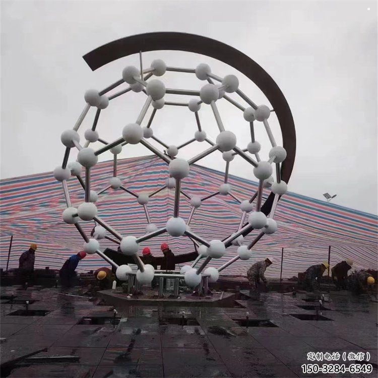 原子球雕塑廠家，戶外雕塑，不銹鋼原子球雕塑供給