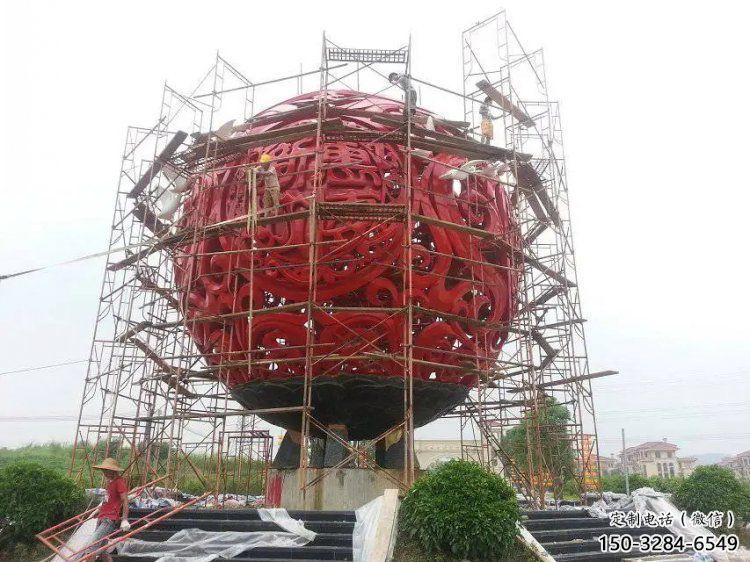 圓球雕塑精選，景區雕塑，景觀烤漆圓球雕塑廠家