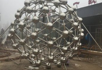 星球雕塑生產(chǎn)商，小區(qū)雕塑，不銹鋼星球雕塑展品