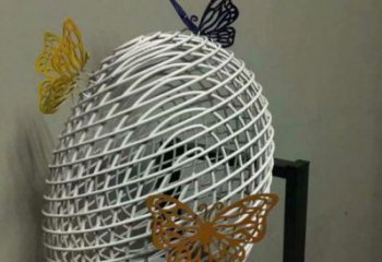 鏤空球雕塑精選，小區擺件，異形鏤空球雕塑選用