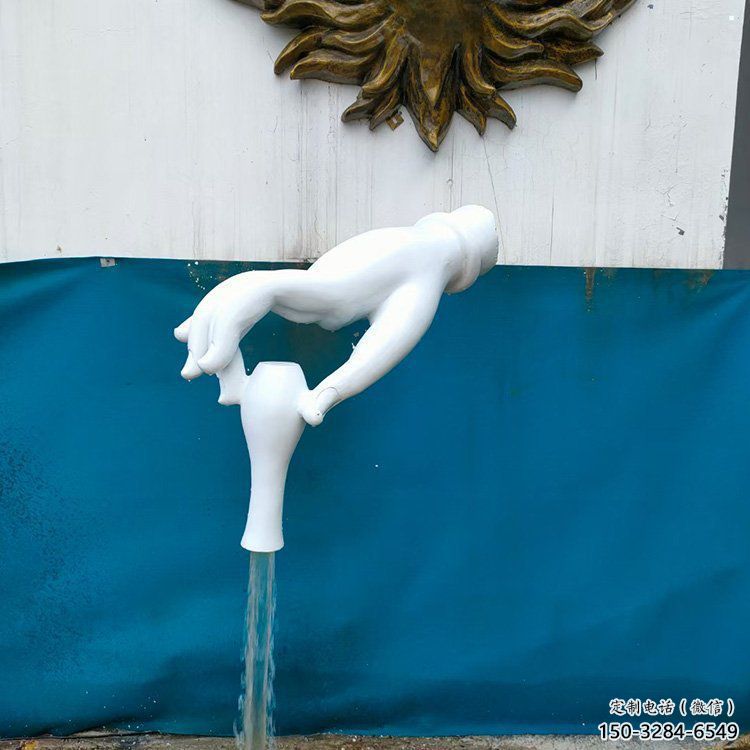 手雕塑選定，水景雕塑，手捏瓶子雕塑常用廠家