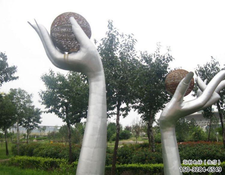 雙手雕塑精選，陸地擺件，各類不銹鋼雙手雕塑廠家