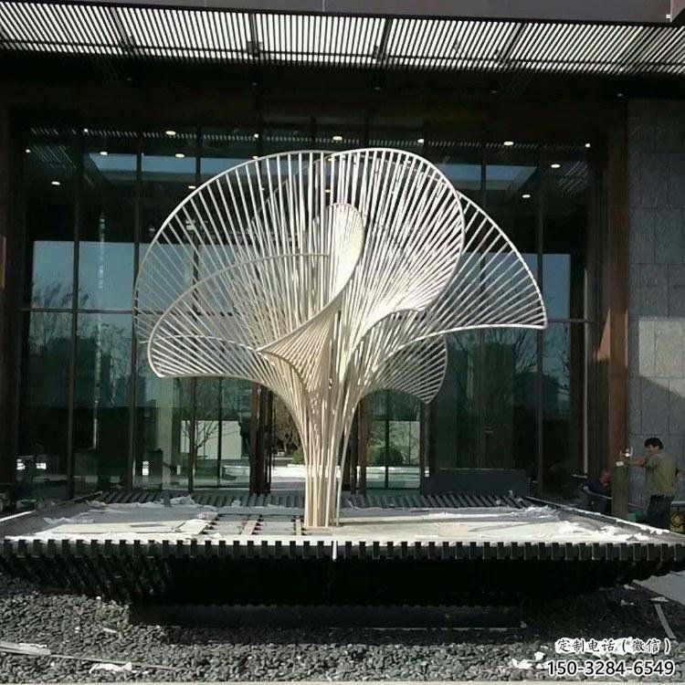 遮陽樹雕塑供求，植物題材雕塑，不銹鋼遮陽樹雕塑制造商