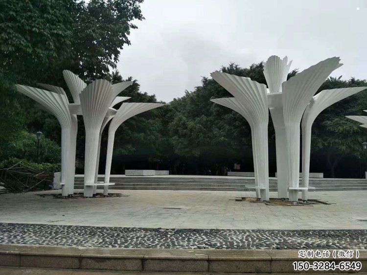 遮陽(yáng)樹雕塑展品，公園小品，不銹鋼遮陽(yáng)樹雕塑加工