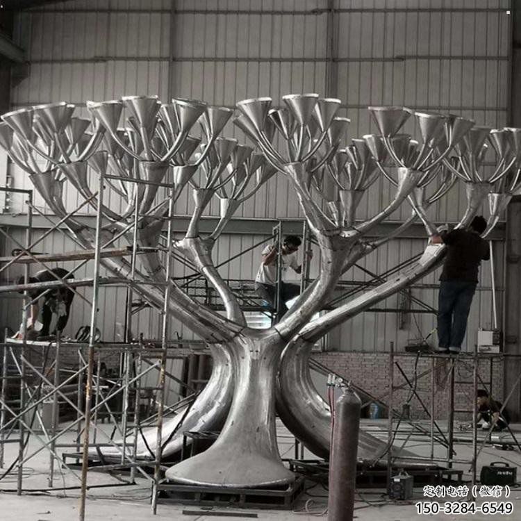 鏤空樹雕塑制造，景觀擺件，鏤空遮陽樹雕塑選定