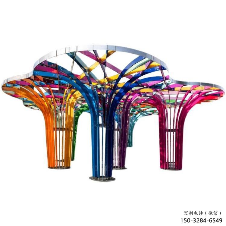 燈光樹雕塑，標識雕塑，燈光蘑菇樹雕塑制造廠家