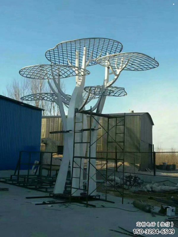 蘑菇樹雕塑制作，景區雕塑，城市鏤空蘑菇樹雕塑提供
