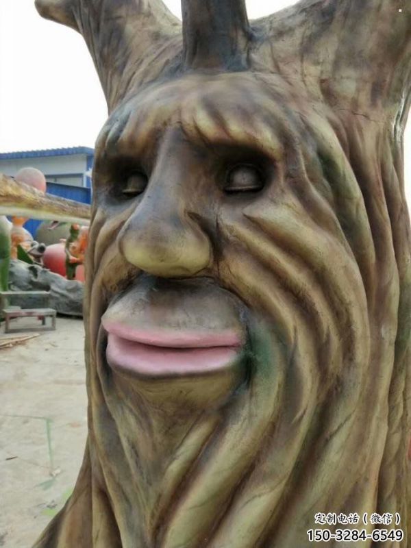 仿真樹雕塑加工，室外軟裝，玻璃鋼仿真樹雕塑定制