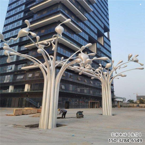 風鈴樹雕塑定做，廣場系列，不銹鋼風鈴樹雕塑制作