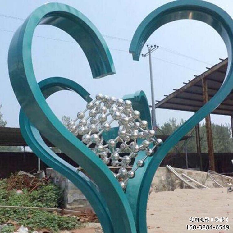 景區心形雕塑供給，愛情雕塑，鏡面心形雕塑廠家供求