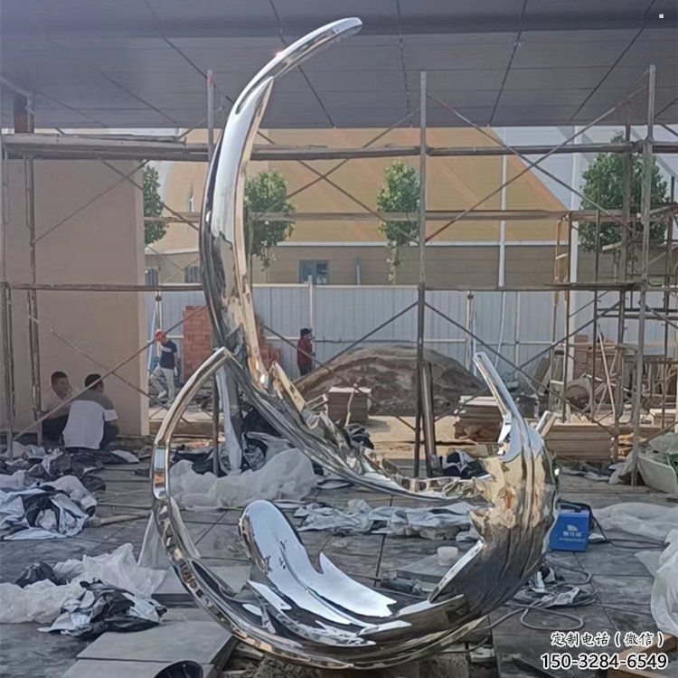 羽毛雕塑通用，街景小品，鏡面羽毛雕塑制造廠家