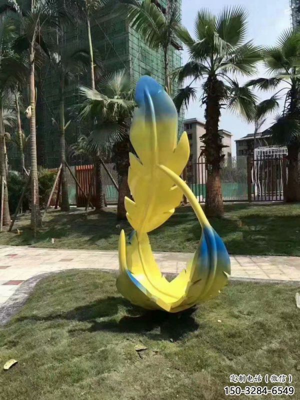 風景區羽毛雕塑