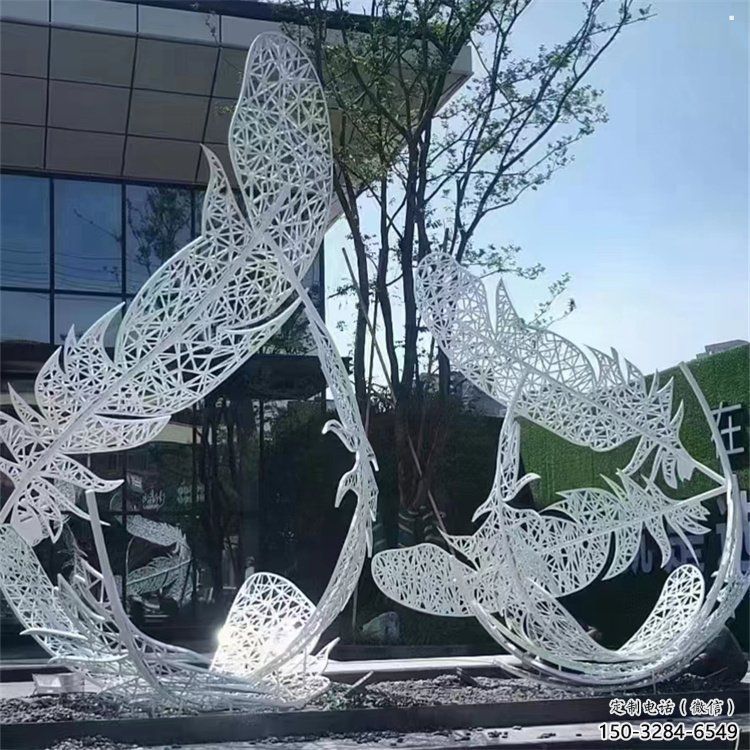 羽毛雕塑工程供應(yīng)，校園雕塑，烤漆羽毛雕塑供求