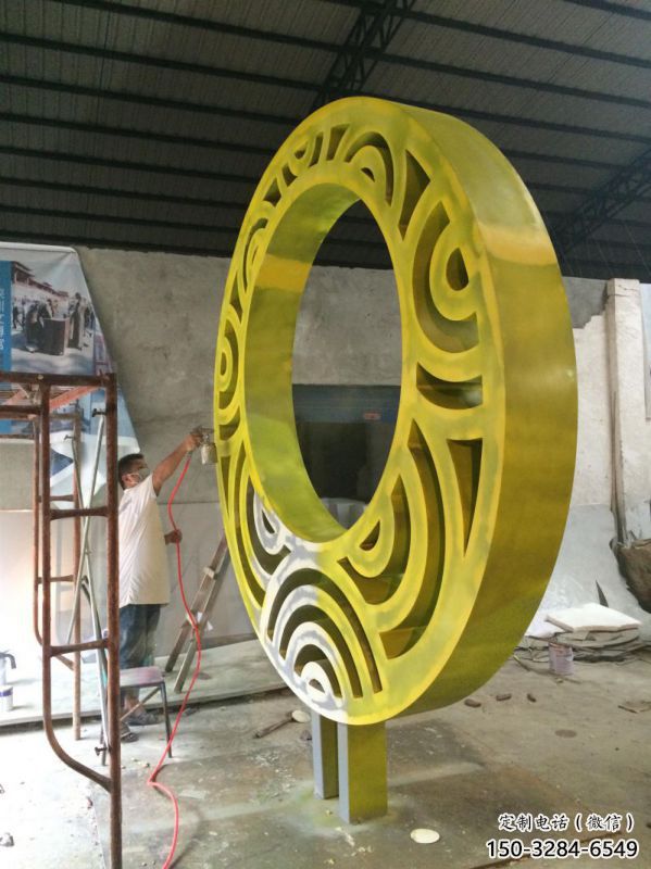 戶外圓環(huán)通用，陸地擺件，烤漆圓環(huán)雕塑制作優(yōu)選