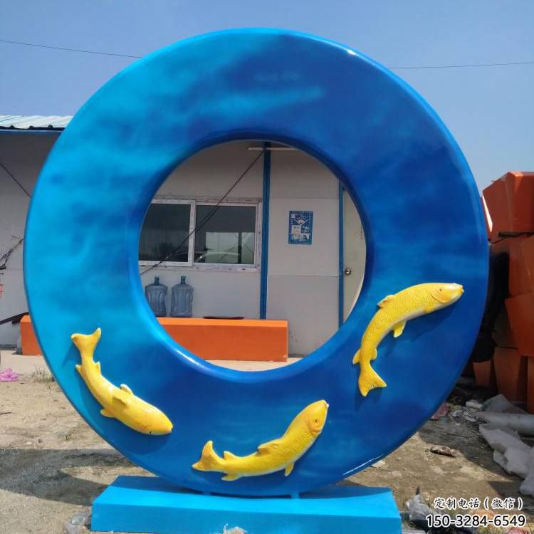 圓環(huán)雕塑專供，校園雕塑，小區(qū)烤漆圓環(huán)雕塑標準