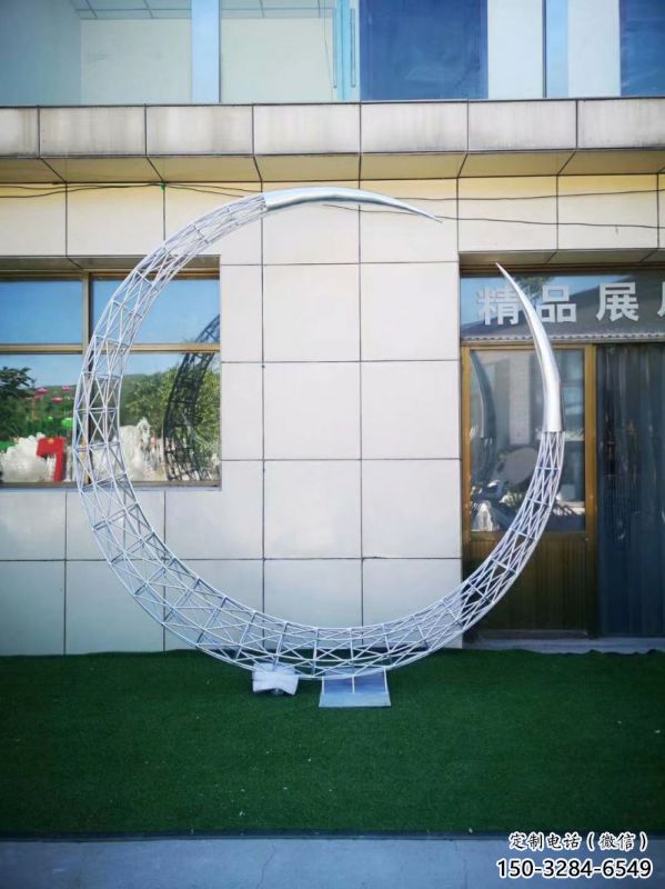 鍛鋼圓環(huán)雕塑精選，露天雕塑，鏤空圓環(huán)雕塑展品