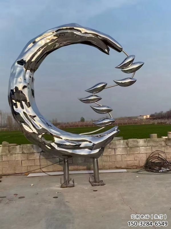 金魚雕塑供應，多彩藝術，別墅圓環金魚雕塑供求