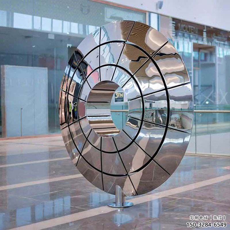 制造圓鏡雕塑，鋼管組合，不銹鋼圓鏡雕塑常用