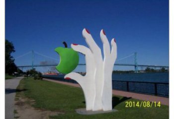 手掌雕塑廠家，廣場雕塑，不銹鋼手掌雕塑制作