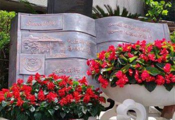 銅書籍雕塑主題定做，廣場系列，銅書籍雕塑制作廠家