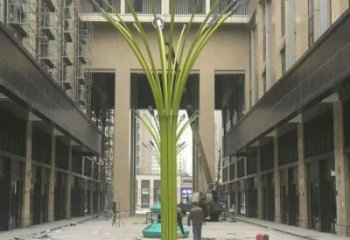 燈光樹雕塑承接，美陳雕塑，燈光蘑菇樹雕塑定制廠家