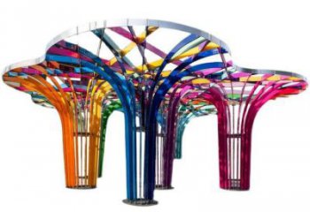 燈光樹雕塑，標識雕塑，燈光蘑菇樹雕塑制造廠家