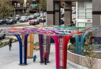 燈光樹雕塑選定，園林裝飾，大型燈光蘑菇樹雕塑公司