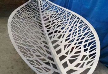 樹葉雕塑定做，標(biāo)識雕塑，鏤空樹葉雕塑選定