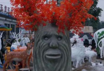 仿真樹雕塑制作，彩繪工藝，玻璃鋼仿真樹雕塑定價