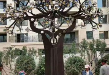 風鈴樹雕塑服務商，街景小品，不銹鋼風鈴樹雕塑服務商