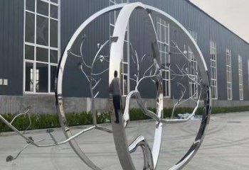 圓環(huán)樹雕塑優(yōu)選，陸地?cái)[件，不銹鋼圓環(huán)樹雕塑供應(yīng)