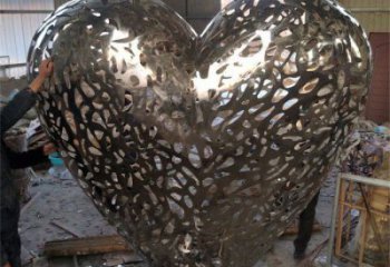 現(xiàn)代心形球雕塑定制，中式工藝，不銹鋼心形球雕塑廠家優(yōu)價