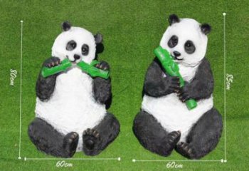 熊貓雕塑工廠選用，街道標識，景觀仿真熊貓雕塑
