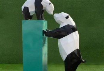 熊貓雕塑優(yōu)選，室外雕塑，景觀卡通熊貓雕塑生產(chǎn)