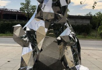 商業(yè)熊貓雕塑承接，鍛造工藝，不銹鋼熊貓雕塑訂做