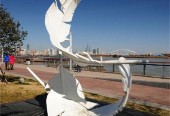 羽毛雕塑選用，小區擺件，大型烤漆羽毛雕塑公司