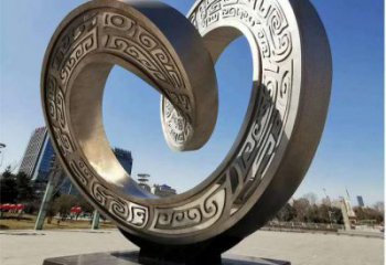 大型雙環(huán)雕塑常用，戶外擺放，不銹鋼雙環(huán)雕塑專供