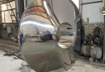 圓鏡雕塑供給，街道標識，不銹鋼圓鏡雕塑供應