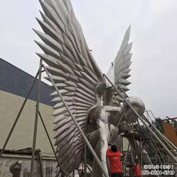 房地產翅膀雕塑，仿古景觀雕塑，噴砂制造