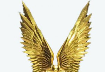 制造鳥翅雕塑定價，地標(biāo)擺件，烤漆不銹鋼鳥翅雕塑精選