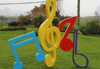 音樂符號雕塑選定，拉絲工藝，景觀音樂符號雕塑預定