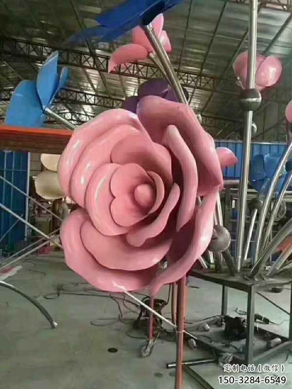 鼓樓牡丹花雕塑工廠優選，城市裝飾，牡丹花花朵雕塑供給
