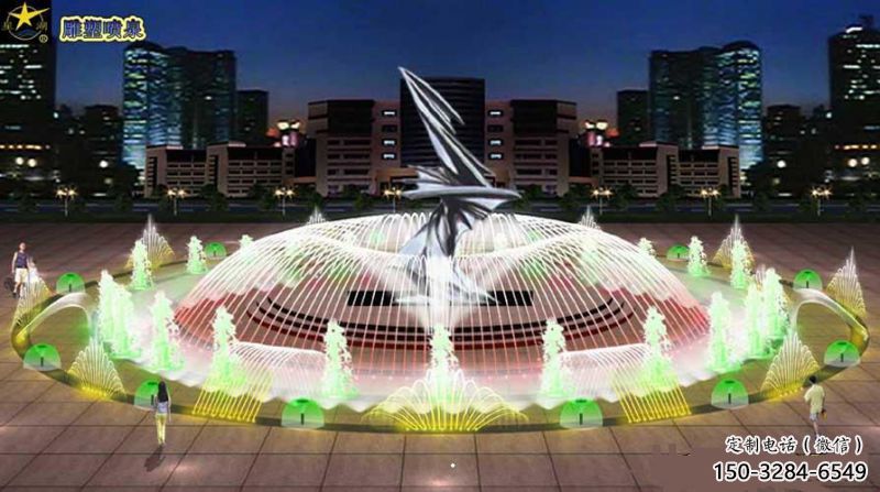 泉州水景搖擺噴泉雕塑，循環(huán)噴水模式噴泉雕塑加工
