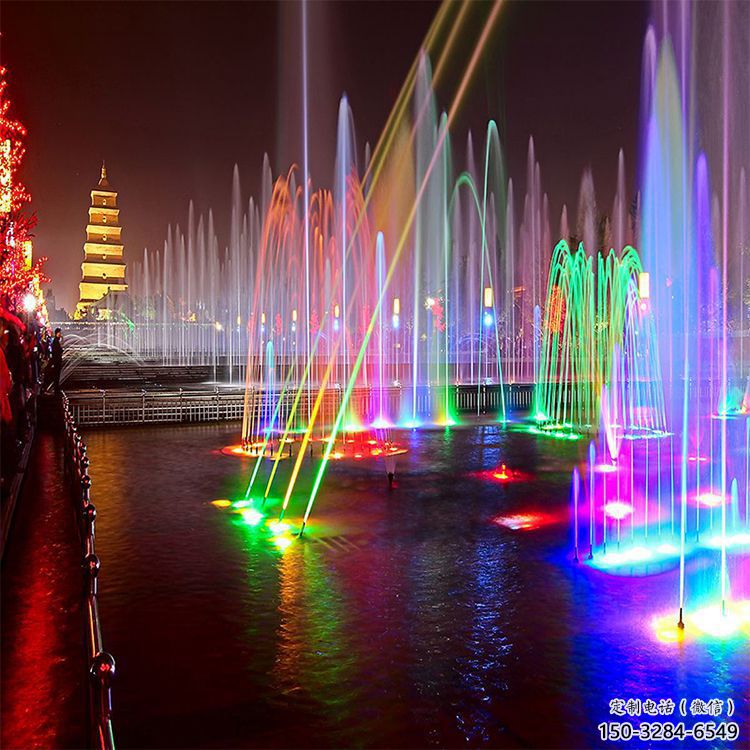 張掖選定噴泉雕塑，燈光數控效果，水景藝術雕塑