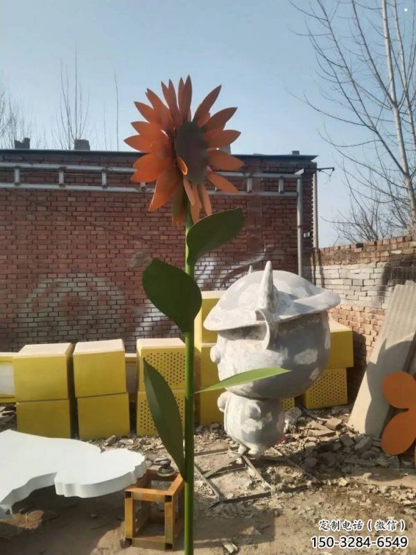 六盤(pán)水太陽(yáng)花雕塑工程，美陳雕塑，玻璃鋼太陽(yáng)花雕塑廠家